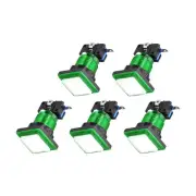 Game Push Buttons Square Push Switches White Green LED Light 34x34mm/12V/5 Pcs