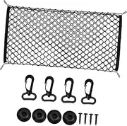 SWOOMEY Car Trunk Net Organizer Stretchable Double Mesh Cargo Net for Luggage Storage Elastic Netting for Versatile Fit Durable and Tear Resistant Design Compatibility for All Vehicle