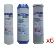 18 Replacement Set for Reverse Osmosis RO Water Filters, Sediment CTO GAC
