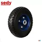 8" 2.50-4 Solid Trolley Wheelbarrow Hand Puncture Proof Cart 19mm Double Hub