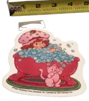 Large Strawberry Shortcake IN BUBBLE BATH Vintage Sticker New