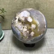 1.8kg Rare NATURAL sakura agate sphere Hand polishing Ball cavity Crystal 106mm