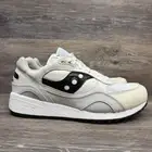 Saucony Originals Shadow 6000 Premium Shoes men sz 8.5 White Black Grey Sneaker