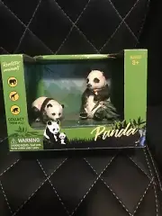 Kid Galaxy Panda Bear Family Figures Wild Zoo Animal Figurines Safari Toy