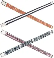 [HONMEET] Boys Girls Kids Elastic Belts 4pcs Adjustable Stretchy Waist Belts Fashion Dress Belts for Children