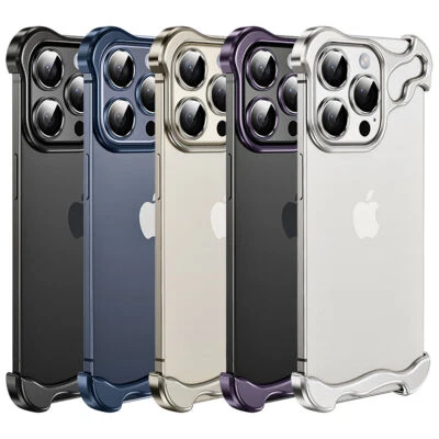 Luxury Metal Aluminum bumper Shockproof case For iPhone 15 14 13 12 Pro max