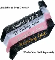 Birthday Girl Lace Sash - Great for Sweet 16, 18th, 21st, 30th, 40th Birthday...