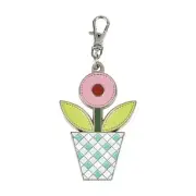 Lori Holt Enamel Happy Charm Gingham Garden *ST-27263*