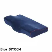 OZNALA Memory Foam Pillow Neck Pillows Contour Rebound Cushion Support Soft Pain Relief 60*35cm - Blue