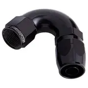 Aeroflow 550 Series Cutter Style Swivel 120° Stepped Hose End -10AN to -12 Hose, AF554-12-10BLK