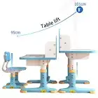2pcs/set Students Desk Chair Extended Pedal Doing Homework Children Study Drawer