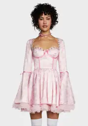 [Sugar Thrillz] Scandal Sheet Mini Dress - Pink
