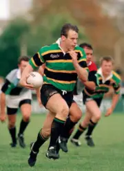 Ian Hunter in action for Northampton Saints during the Courage- Rugby Photo 1