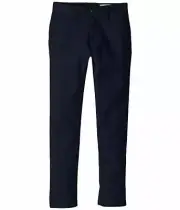 $165 Volcom Kid's Boy's Blue Cotton Stretch Modern Flat-Front Chino Pants 30
