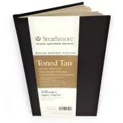 469-5 Hardbound Art Journal,128 Pages, 5.5 by 8.5", Toned Tan