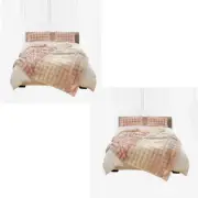NNEAGS 2X 200cm Light Pink Fur Fuzzy Super Soft and Cozy Fluffy Throw Blanket