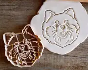 Pomeranian Dog Pom Spitz Face Body Parson Dog Doggy Pet Cookie Cutter Animal