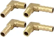 uxcell 1/8BSP Male Thread 8mm Dia Brass Hose Barb Fittings Couplers Connectors 4pcs