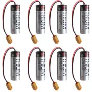 8PC ER17500V 3.6V 2700mAh for Epson Robot Arm Battery R13B060007 with Brown Plug