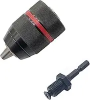 PZNGNKELPT Metal Heavy Duty 1/2-20UNF 13mm Keyless Drill Chuck Hex Shank/SDS/Socket Square Female Adaptor Hardware Tool Professional chuck(Chuck and Hex Shank)