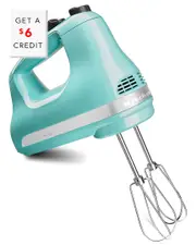 KitchenAid Ultra Power 5-Speed Aqua Hand Mixer with $6 Credit