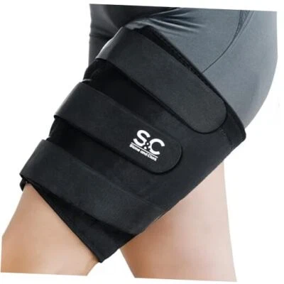 Thigh Brace Support - Non-Slip, Comfortable Hamstring Brace and L/XL (18-27")