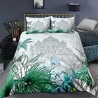 Linen Building Leaf Single/Double/Queen/King Bed Quilt/Doona/Duvet Cover Set