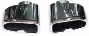 1 pair 2018 to 2021 Compatible For BMW G01 X3 G02 X4 Exhaust Tip Upgrade M40i Stainless Steel Black Muffler Tip Square TailTip(Silver)