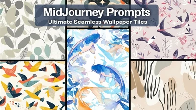 Midjourney Guide: Digital Art, AI Prompt Mastery, Seamless Boho Patterns