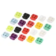Cord Locks, 6 Set Oval Spring Toggle Stopper, 10 Colors