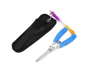 Multi-Function Fish Plier Scissor Hook Remover Fishing Line Cutter Tackle Accessory(Blue)