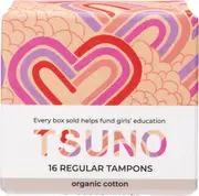 Organic Cotton Tampons Regular, 16 Pieces