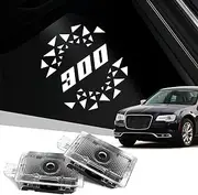 Qianjiang Car Door Logo Projector Lights For 300 2005- Present, Projector Ghost Shadow Light LED Laser Car Courtesy Step Light for 300 Accessories