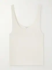 [SAINT LAURENT] SAINT LAURENT - Wool, Cashmere And Silk-blend Tank Top - Ivory - XS XS Ivory