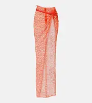 [LaQuan Smith] LaQuan Smith Lace wrap skirt AU 14 orange