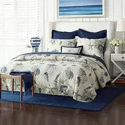 Quilt Bedding Set, Ocean Theme – 3 Piece Bedding Quilt/Reversible Coverlets – 100% Cotton Filling Bed Quilts Quilted(Ocean-yt-c144)