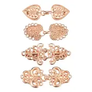 4pcs Vintage Sweater Clips Cape Cloak Clasp Cardigan Clips Shawl Clasp(Copper)