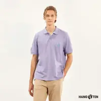 在飛比找momo購物網優惠-【Hang Ten】男裝-HGTN刺繡短袖POLO衫(淺紫)