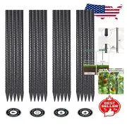 16" Heavy Duty Rebar Ground Stakes - Ideal for Anchoring Plants & Tents, 20 Pack