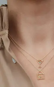 [Aliita] Martini 9K Yellow Emerald Necklace