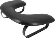 PU Leather U Shape Nail Arm Rest with Detachable Bracket Manicure Armrest for Home DIY, black
