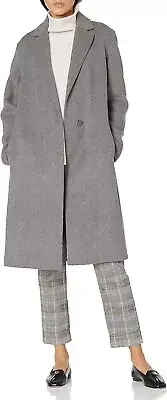 NWT- Vince Wool-Blend Classic Coat, Medium Heather Grey - XXLarge 2XL