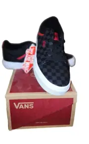 Vans SELDAN (Checkerboard)Black/Black VN0AU25276 Size 3.0 Y