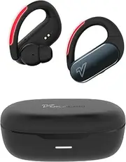 VOKALEN Reflex Pro - Wireless Sport Earbuds with Ear Hooks, Active Noise Cancellation, up to 50H of Battery Life, IP68 Dust and Waterproof, Touch Control, Secure Fit for Sports (Black)