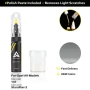 Touch Up Paint For Opel All Models 147 Starsilber 2 With Polish Paste