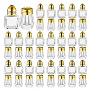 Mini Salt & Pepper Shakers Clear Seasonings Shakers Tiny Spice Shakers Transparent Seasoning Shakers Gold