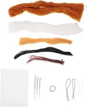 Operitacx 2 Sets DIY Animal Felting Kit of Felting Materials for Faceless Cat Crafts for Beginners Fun Family Activity and Creative Present Idea