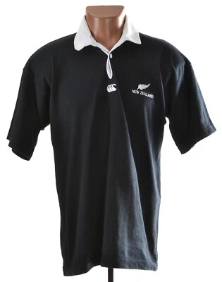 NEW ZEALAND ALL BLACKS 1990'S RUGBY UNION SHIRT CANTERBURY M