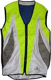 [HyperKewl] Evaporative Cooling VELO Cycling Vest, Hi-Viz Lime/Silver, X-Large
