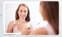 在飛比找樂天市場購物網優惠-智慧浴鏡防霧鏡智慧鏡子觸摸屏led浴室鏡壁掛衛浴鏡衛生間洗手